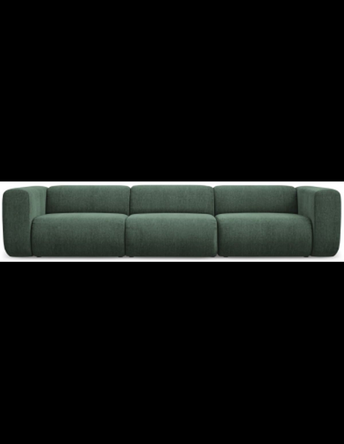 Ekahi 4-personers modulsofa i chenille B319 cm - Petrolium