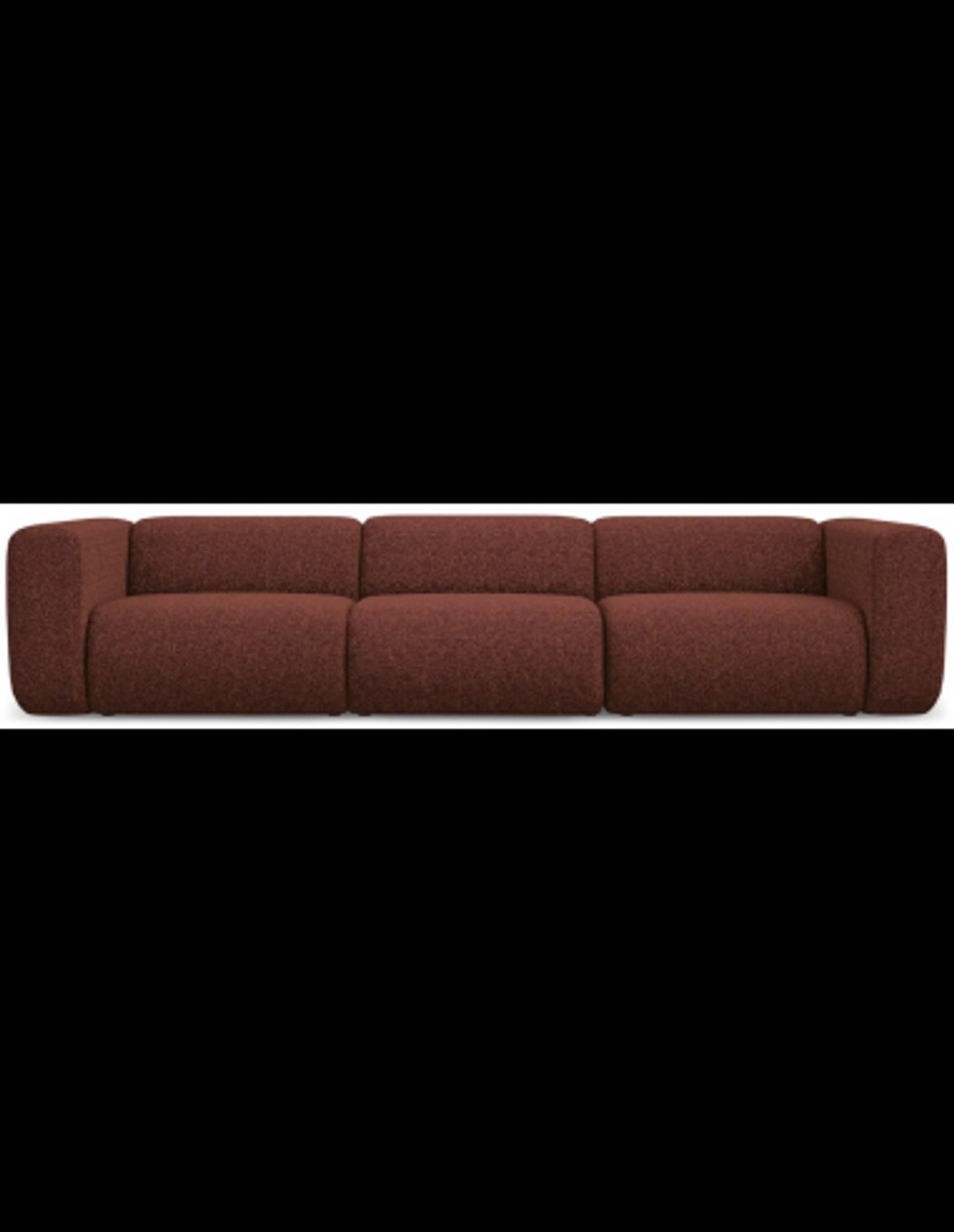 Ekahi 4-personers modulsofa i polyester B319 cm - Meleret bordeaux