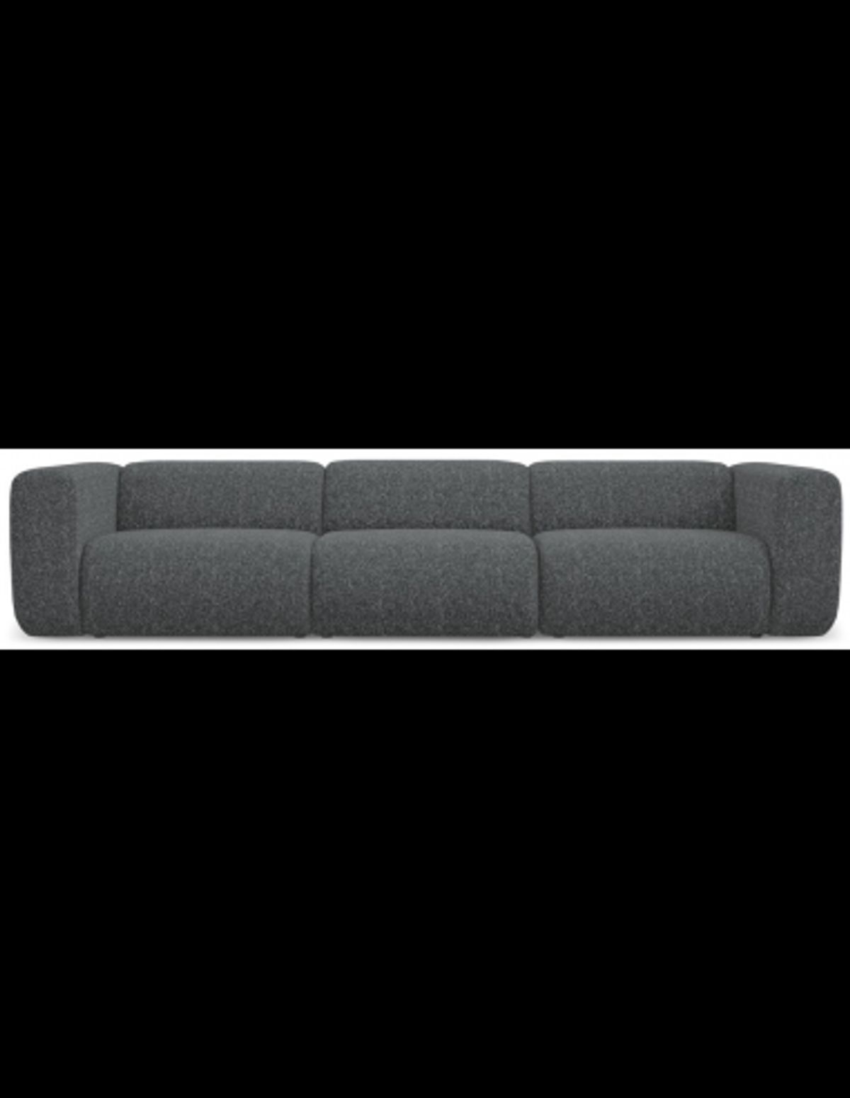 Ekahi 4-personers modulsofa i polyester B319 cm - Meleret grafitgrå