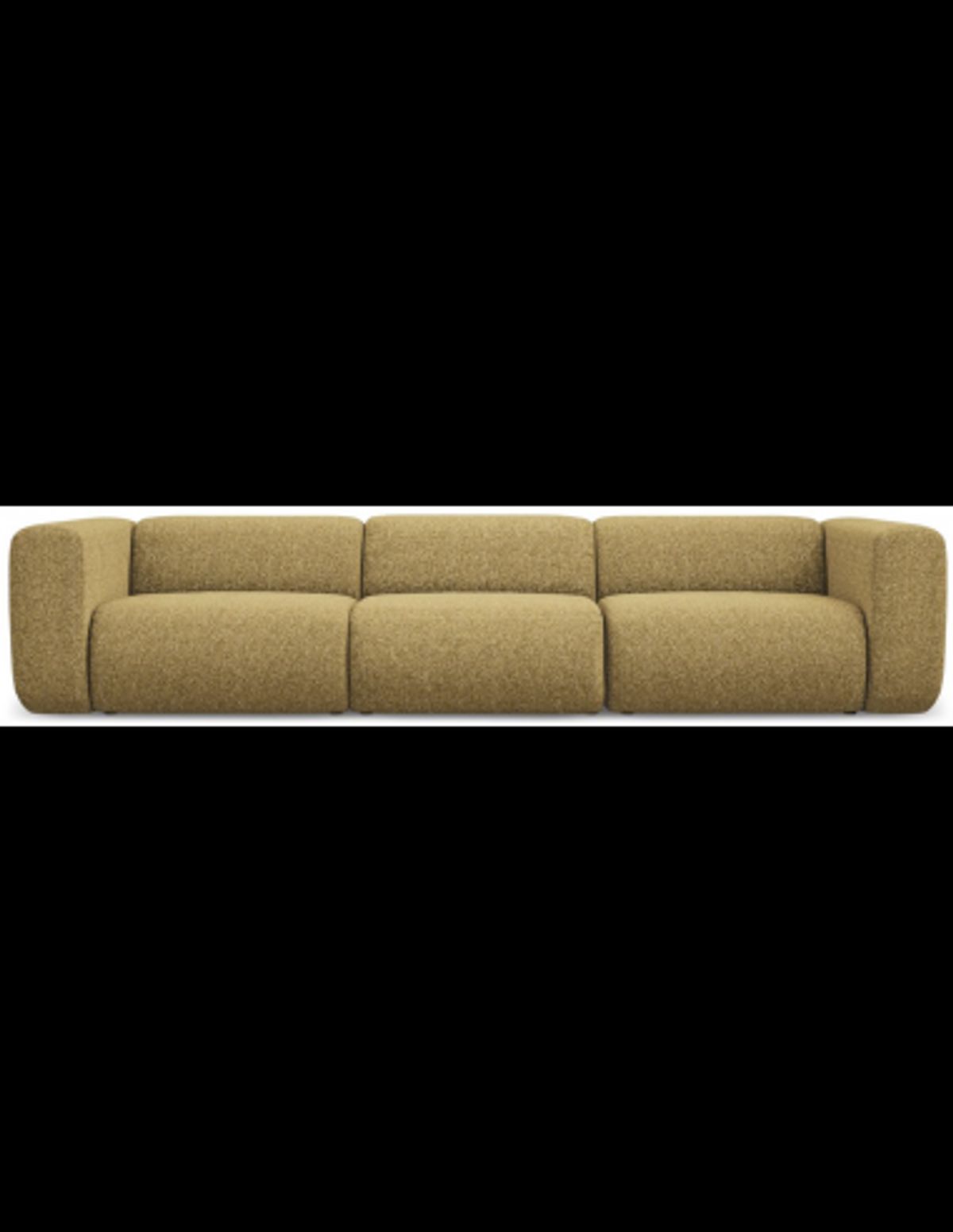 Ekahi 4-personers modulsofa i polyester B319 cm - Meleret sennepsgul