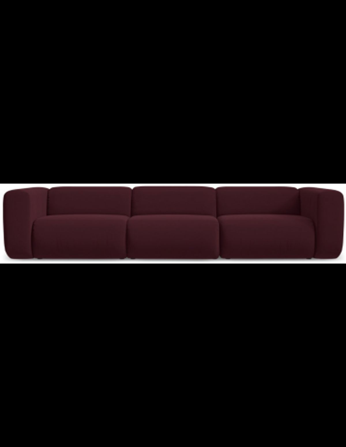 Ekahi 4-personers modulsofa i velour B319 cm - Blomme