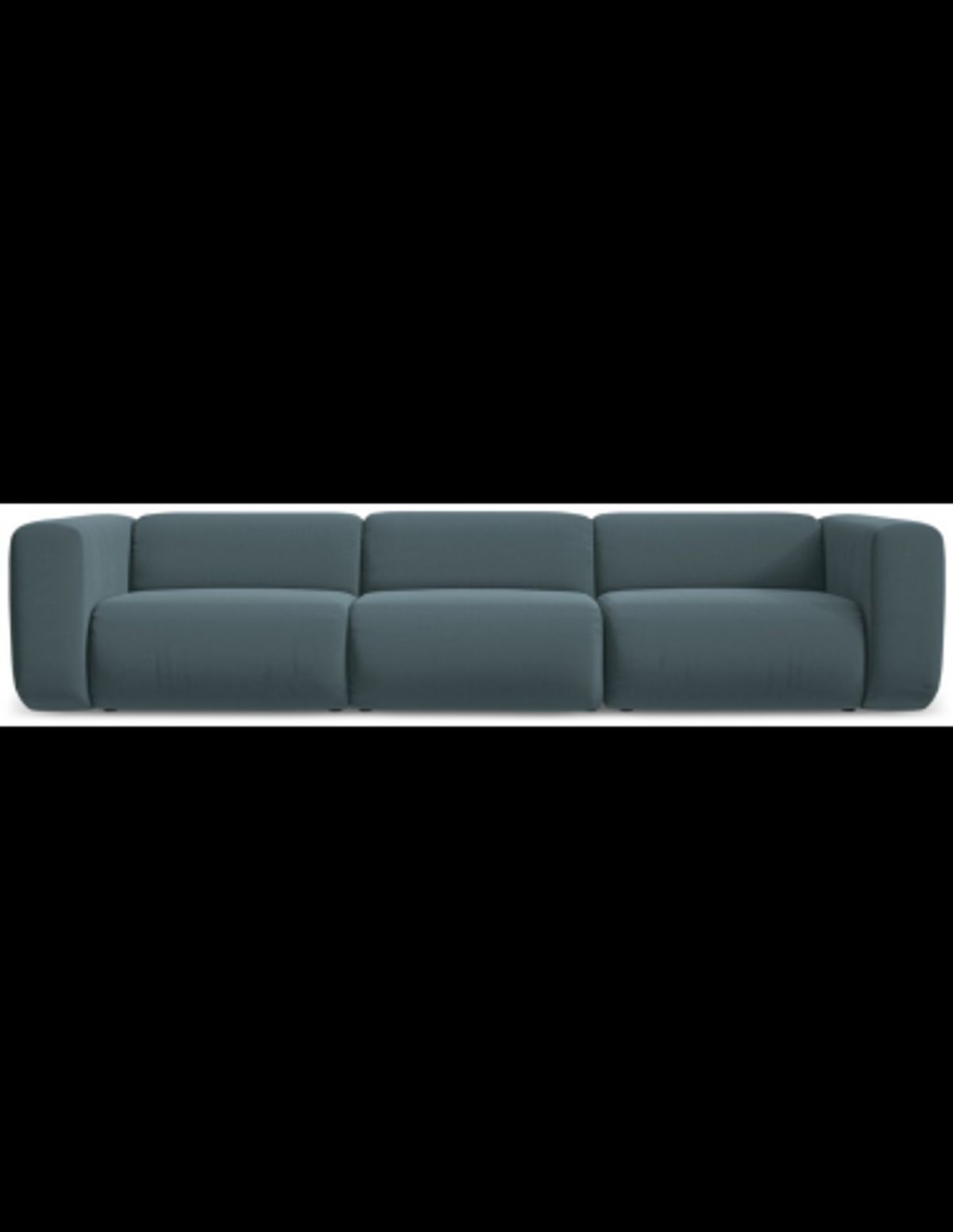 Ekahi 4-personers modulsofa i velour B319 cm - Marine