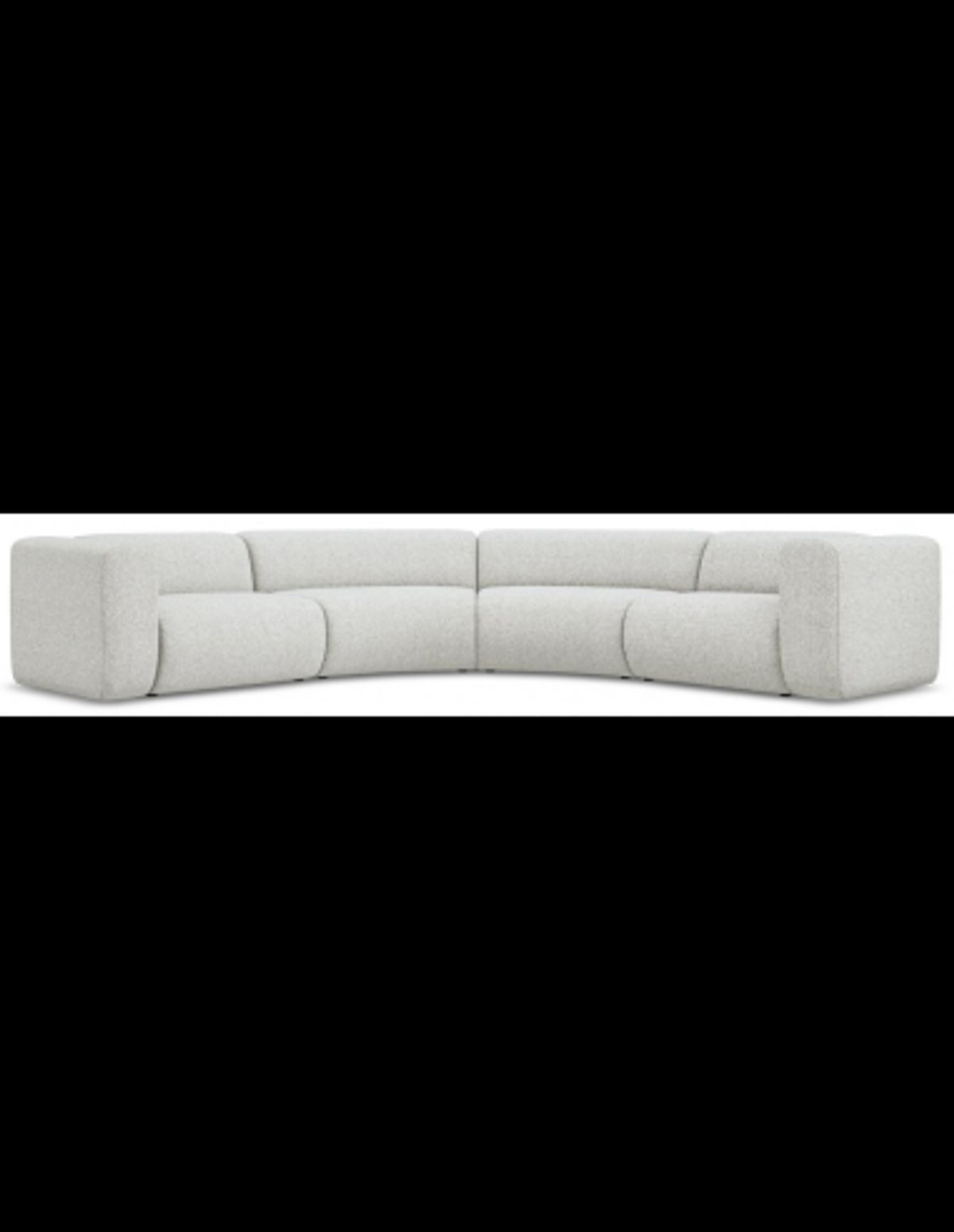 Ekahi buet hjørne modulsofa i polyester 318 x 318 cm - Meleret beige