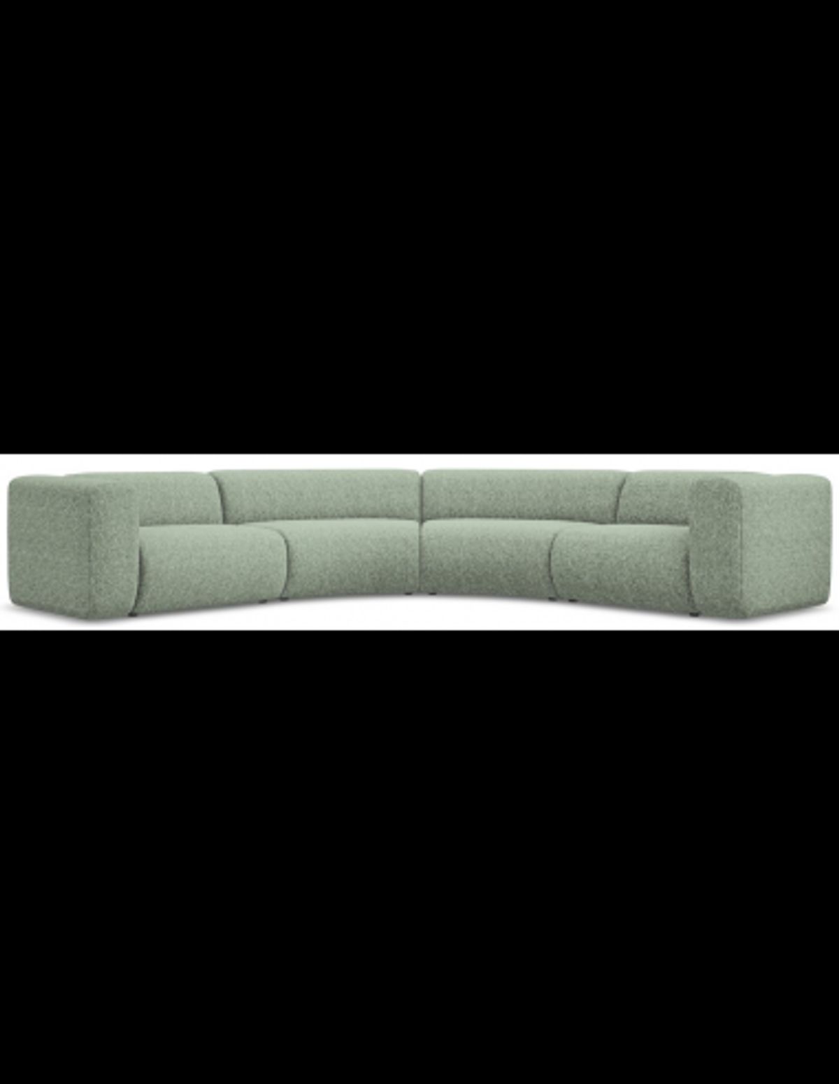 Ekahi buet hjørne modulsofa i polyester 318 x 318 cm - Meleret mint