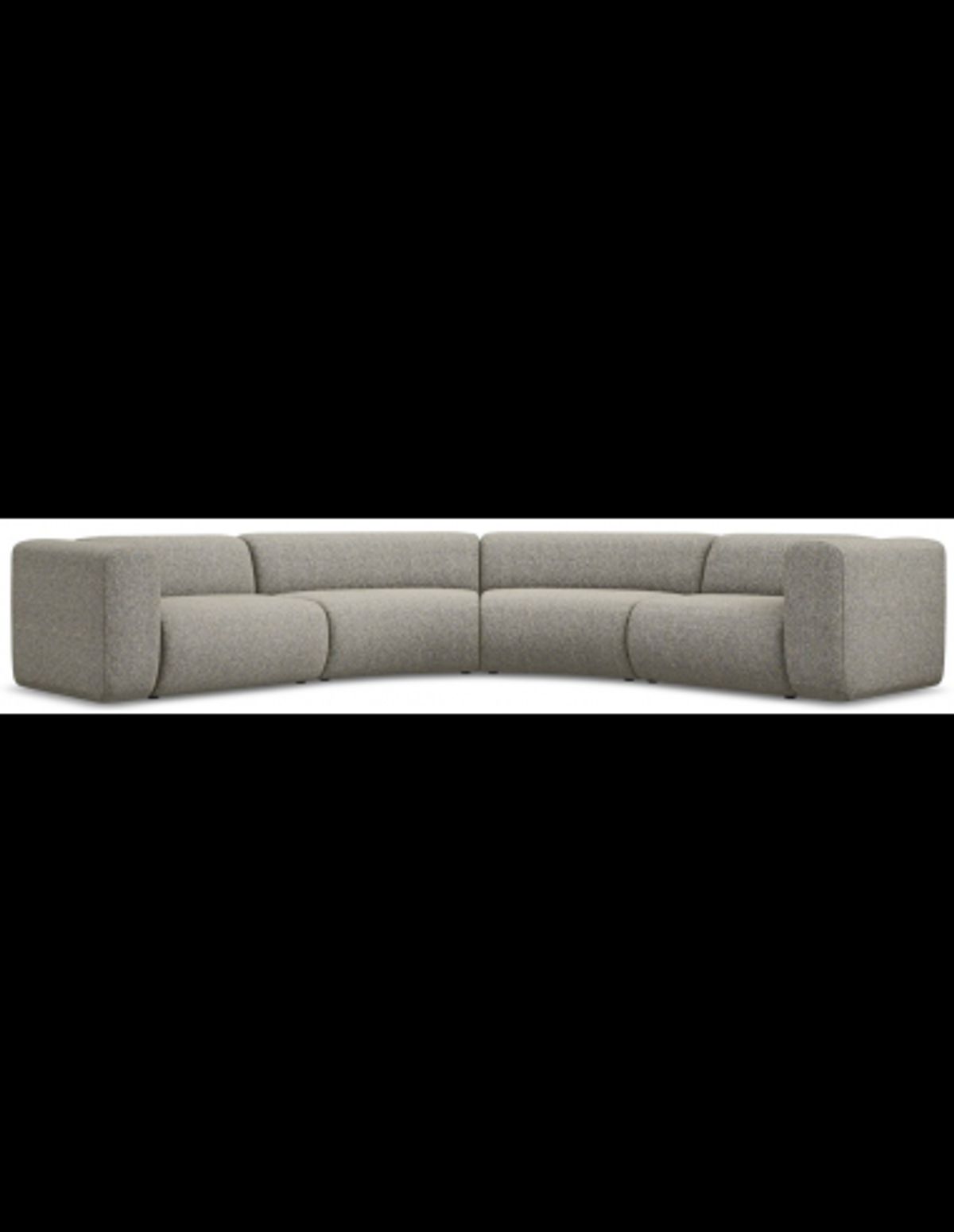 Ekahi buet hjørne modulsofa i polyester 318 x 318 cm - Meleret mørk beige