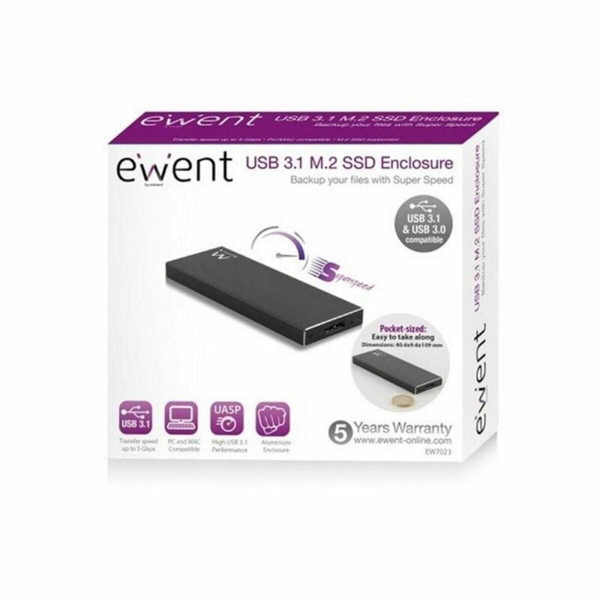 Ekstern Boks Ewent EW7023 SSD M2 USB 3.1 Aluminium