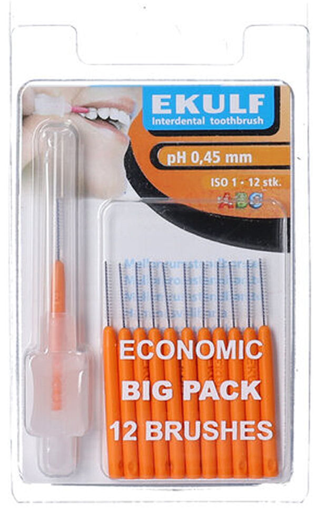 Ekulf interdental toothbrush ph 0,45mm ISO 1 12 stk.