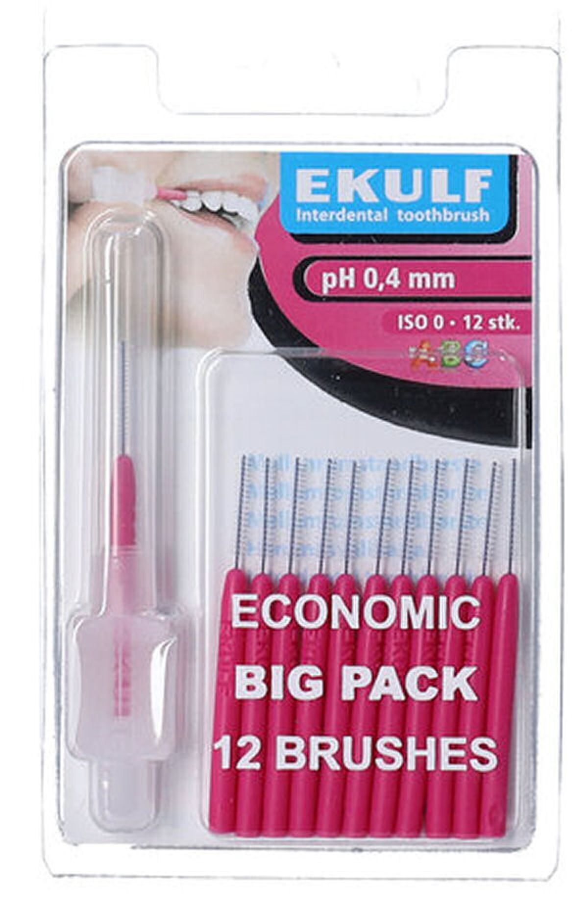 Ekulf interdental toothbrush ph 0,4mm ISO 0 12 stk.