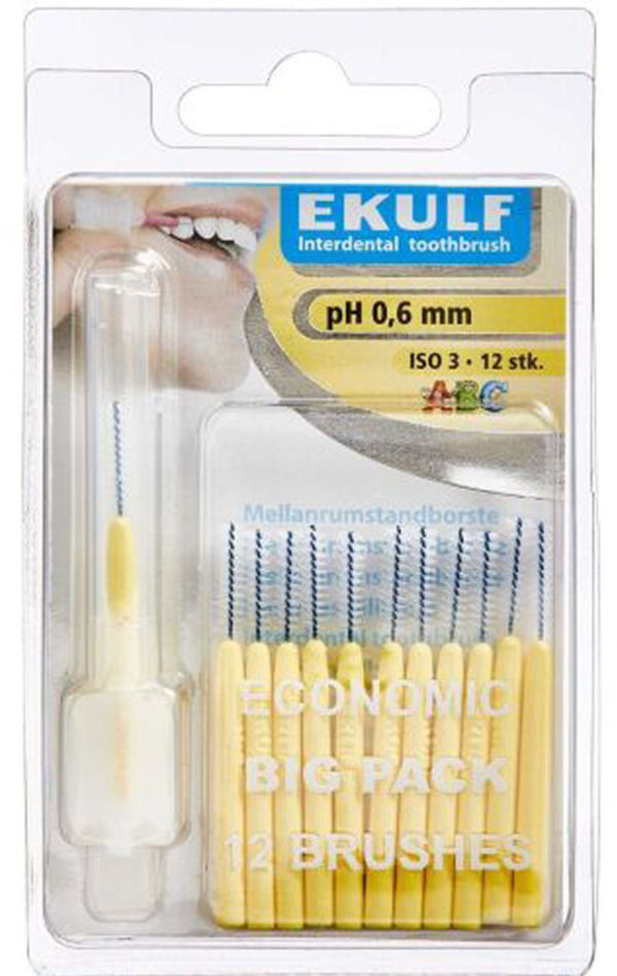 Ekulf interdental toothbrush ph 0,6mm ISO 3 12 stk.