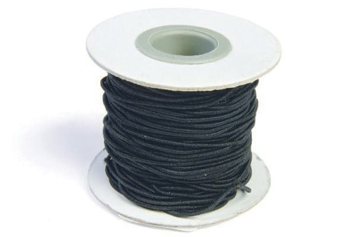 Elastiksnor 1,2mm x 25m Sort