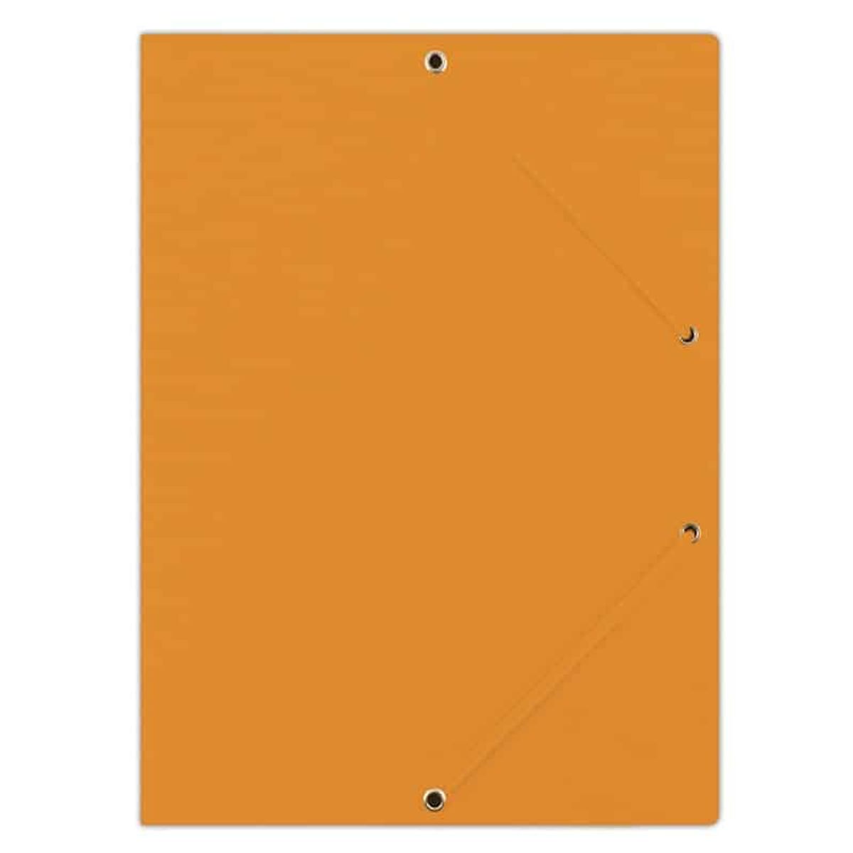 Elastisk mappe A4 390gsm 3 flapper orange 10 stk.