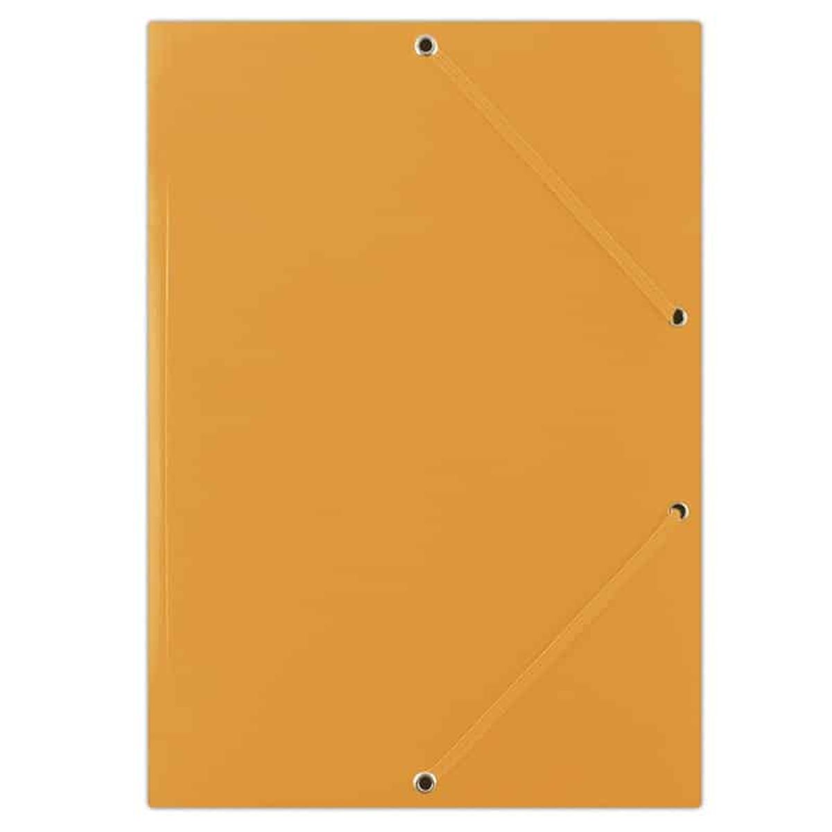 Elastisk mappe A4 400gsm 3 flapper orange.