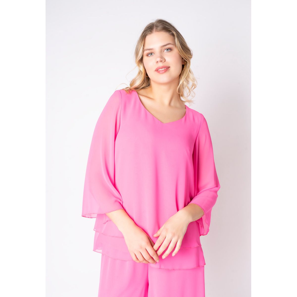 Elcamma - Glowing Pink - Bluse - 42