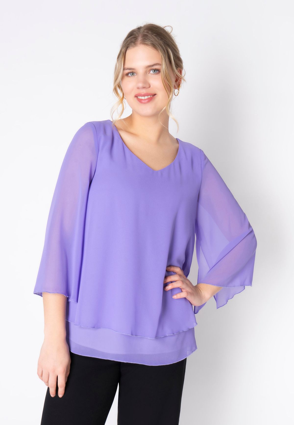 Elcamma - Lavender Purple - Bluse - 36