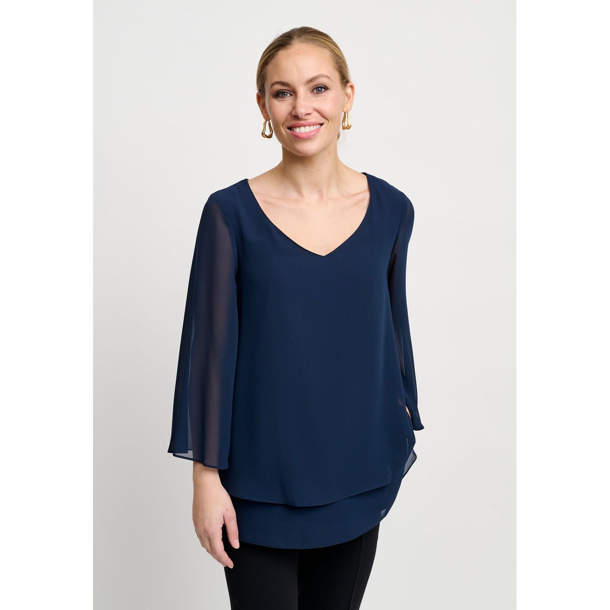 Elcamma - Navy - Bluse - 44