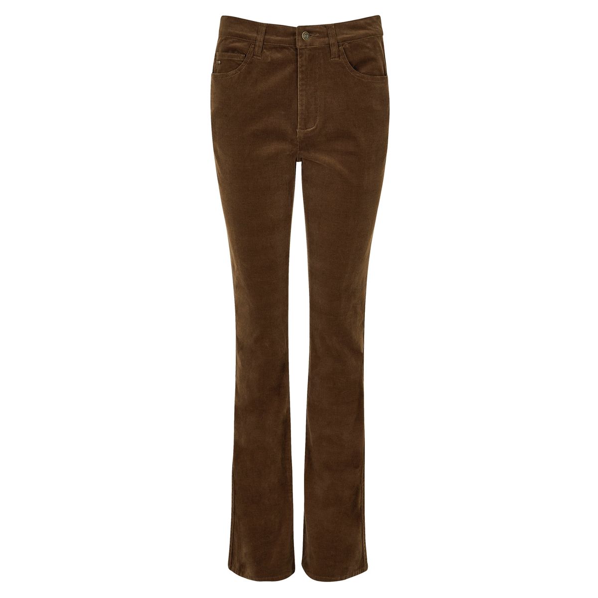 Elderflower, mocha, ladies boot cut bukser, babyfløjl m. stretch - 34 (UK8)