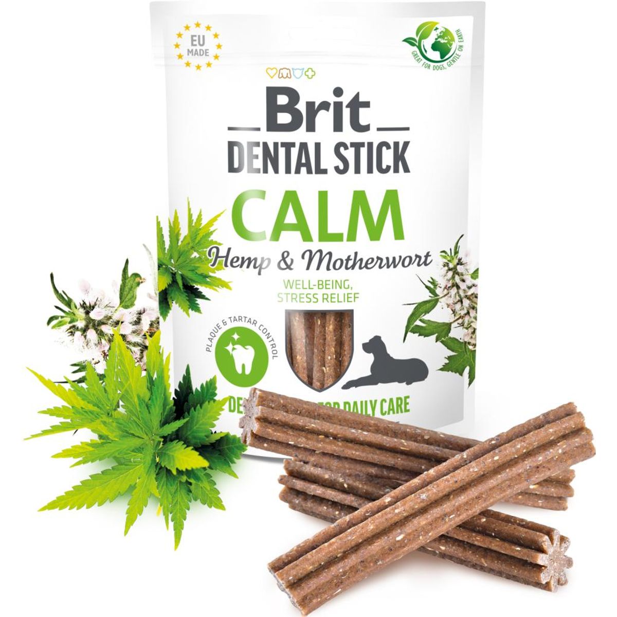 Eldorado - Brit Care Dental Stick Calm Hamp & Urt 7stk - Hundegodbidder