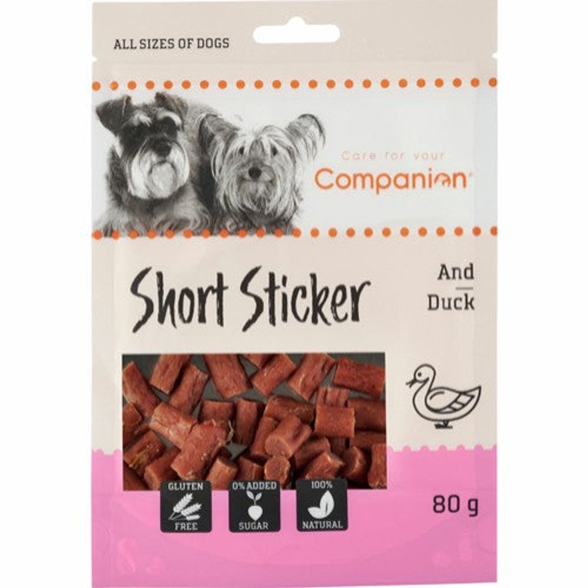 Eldorado - Companion Short Duck Sticker 80 g - Hundegodbidder - Alt til Hunden