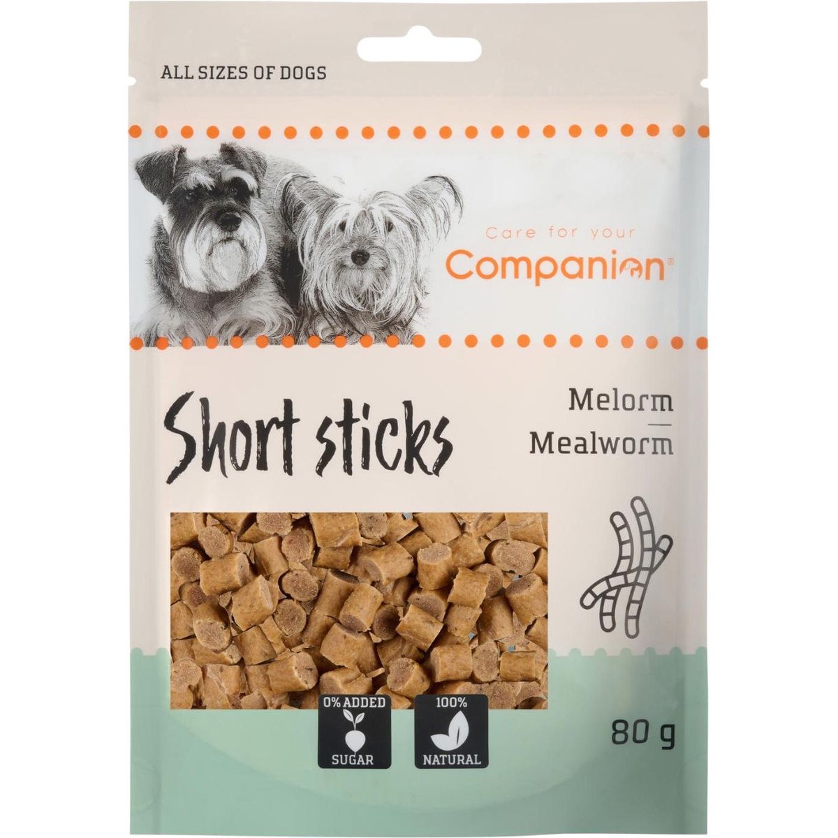 Eldorado - Companion Short Sticks, melorm 80g - Hundegodbidder - Alt til Hunden