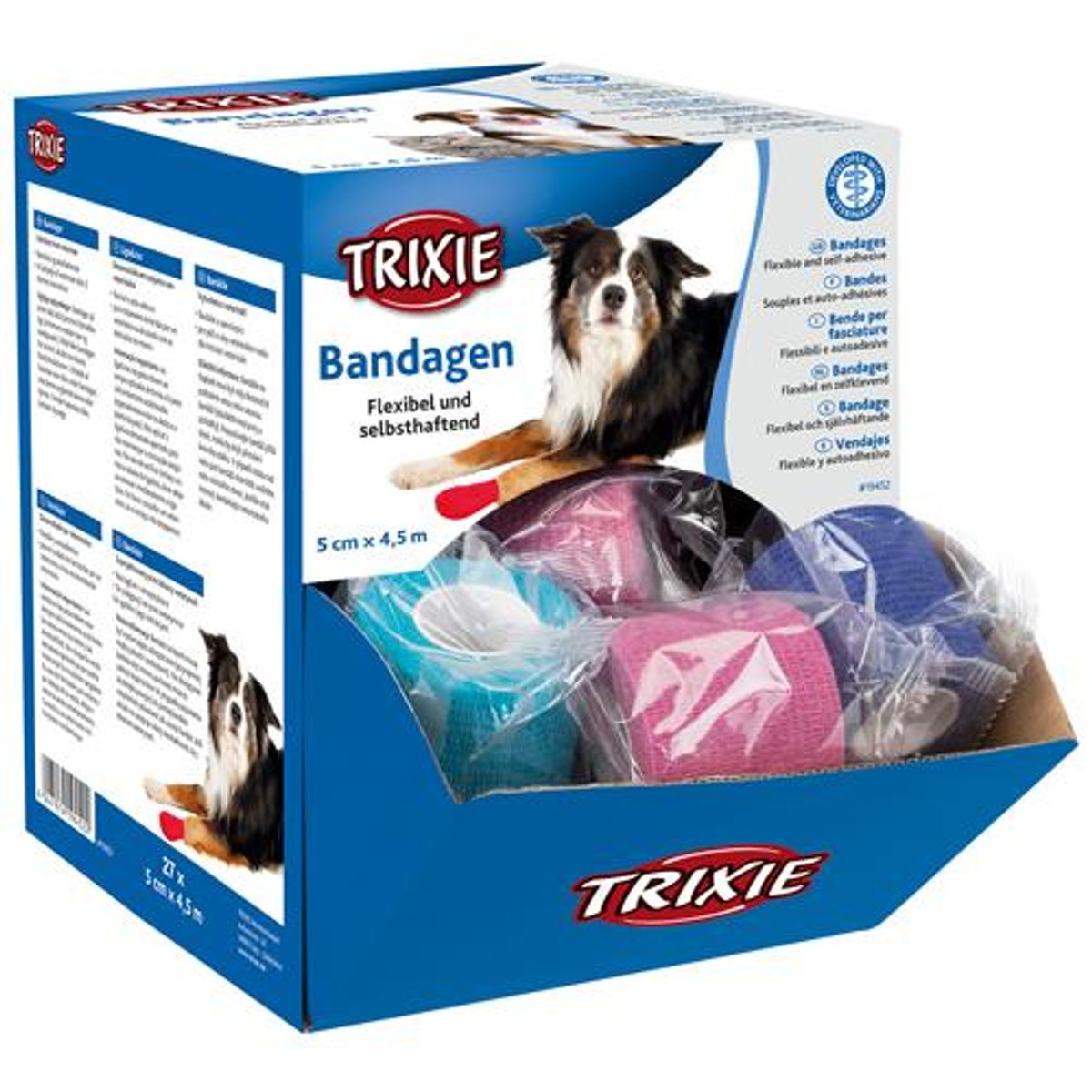 Eldorado - Trixie Hunde Bandage - 5cm x 4,5m - Selvklæbende - Udstyr til kæledyr