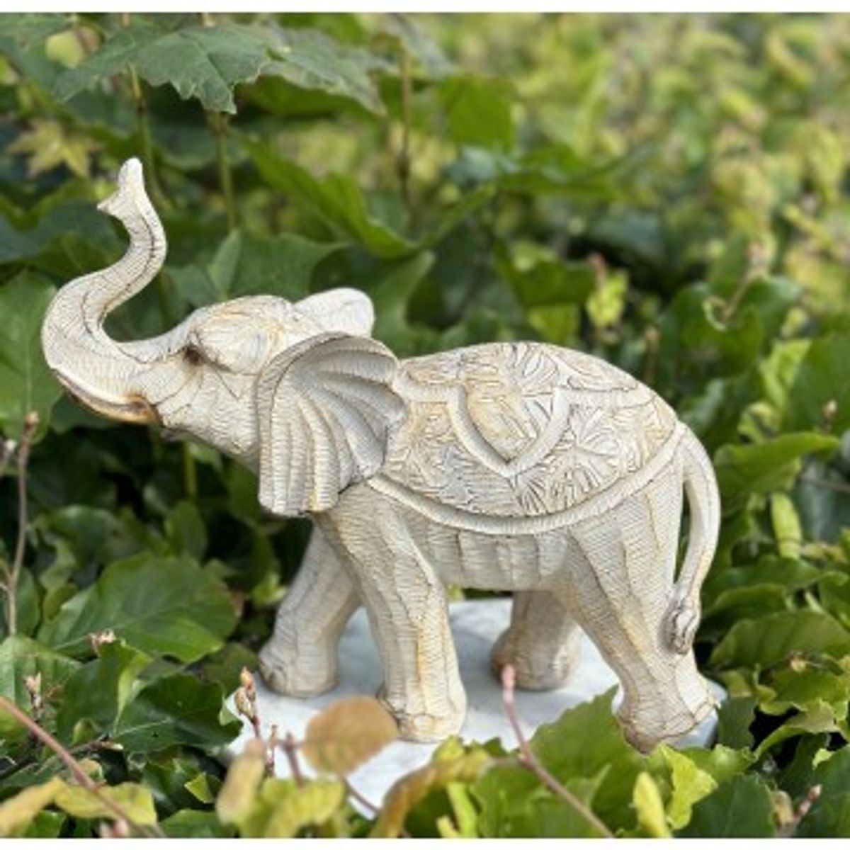 Elefant beige stor - Dyr figurer - GodKarmaShop