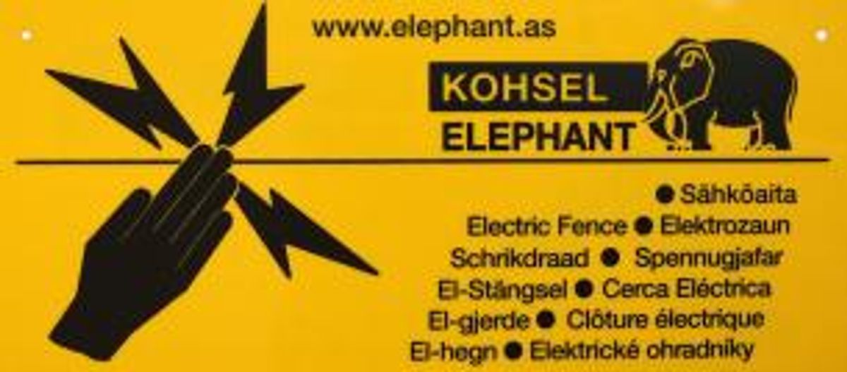 Elephant Advarselsskilt