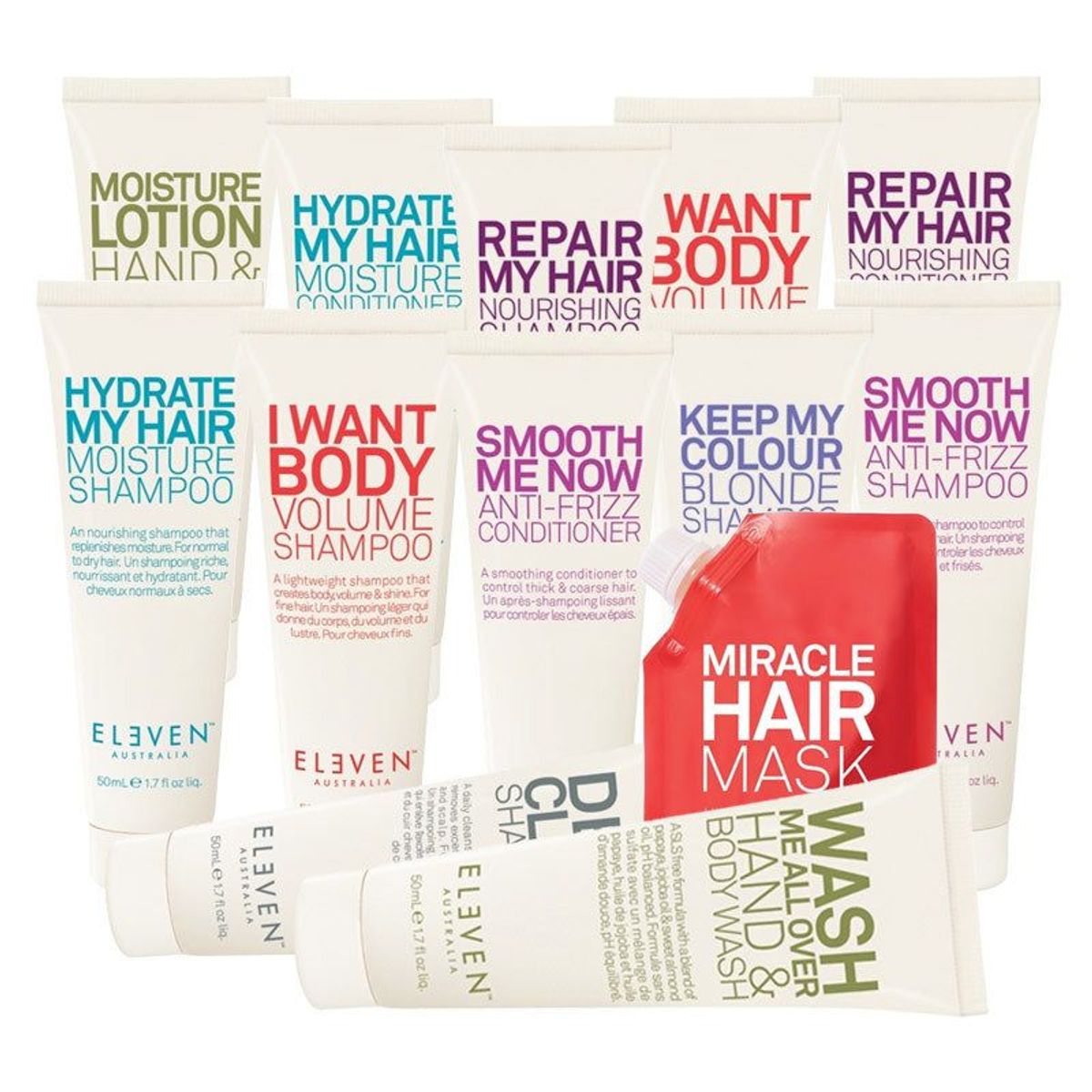 ELEVEN Australia 3 x Hair- & Body Care Travel Size