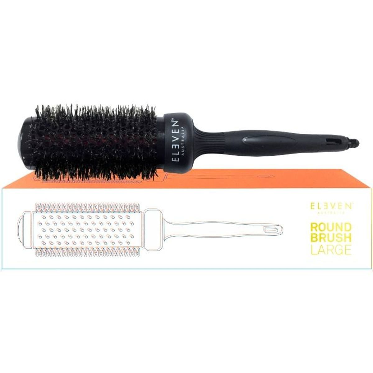 ELEVEN Australia Round Brush Large - Black