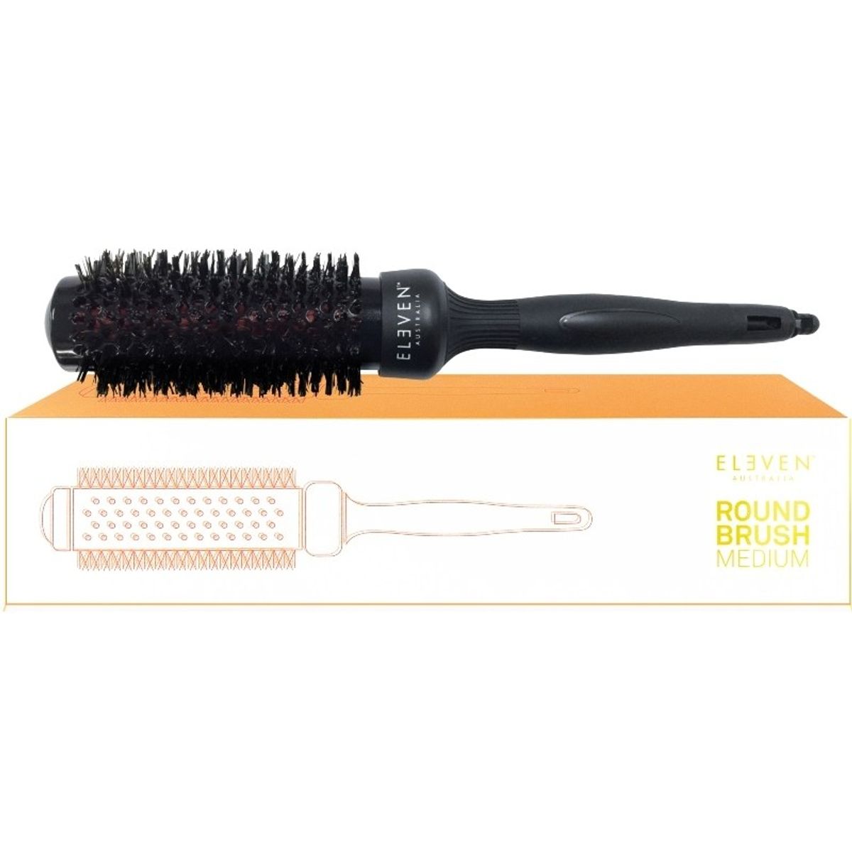 ELEVEN Australia Round Brush Medium - Black