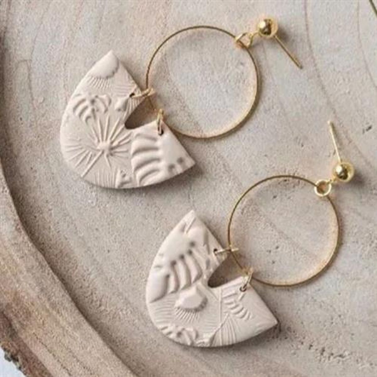 Elide Earrings, ivory