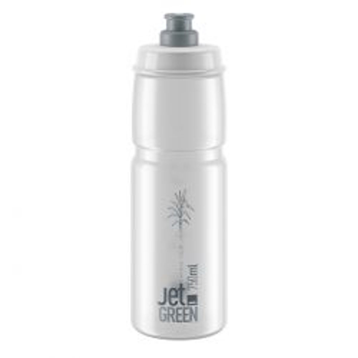 Elite Bottle Jet Green Clear Grey Logo 750ml - Drikkeflaske