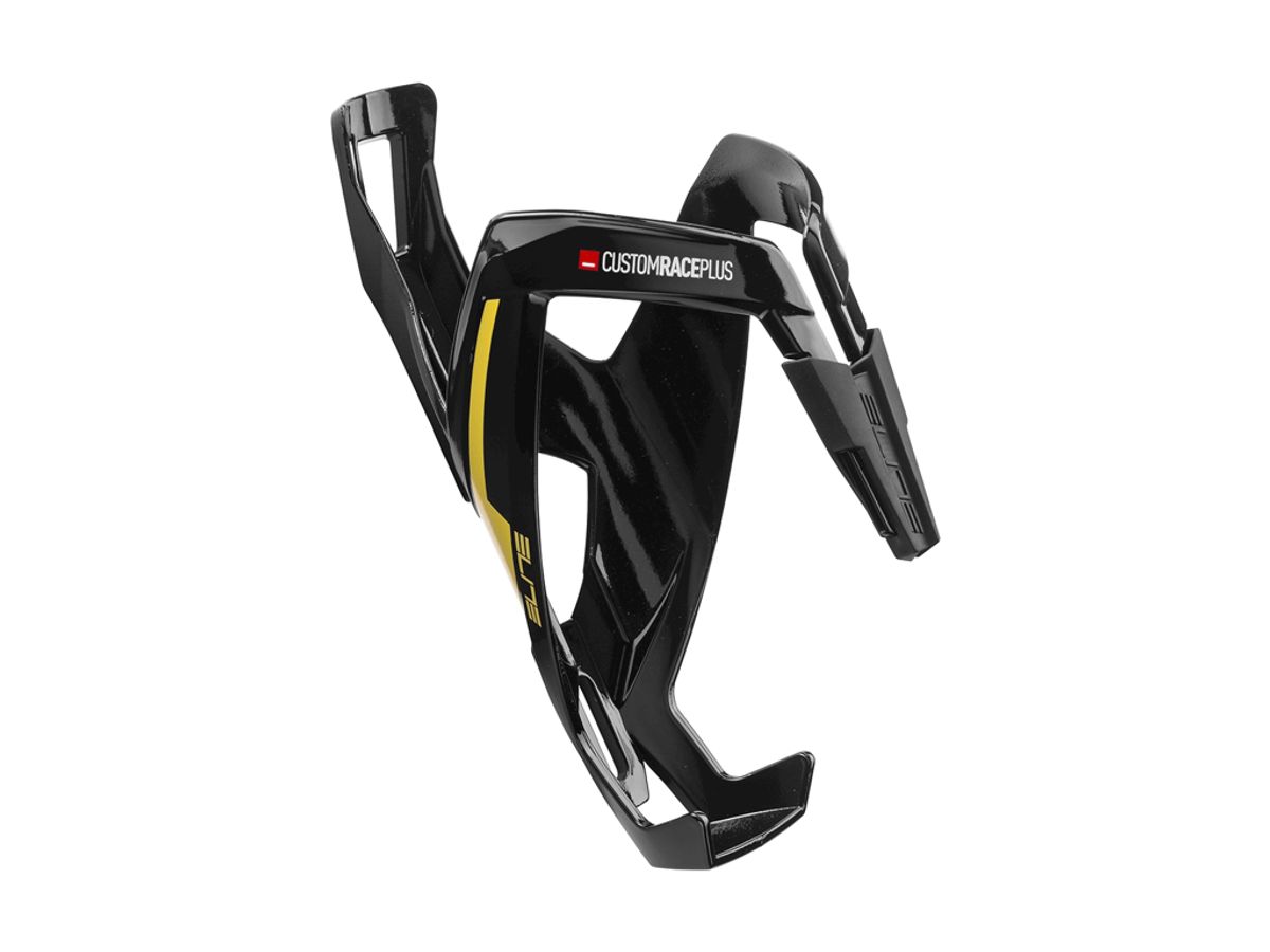 Elite Custom Race+ - Flaskeholder - Black Glossy Yellow graphic