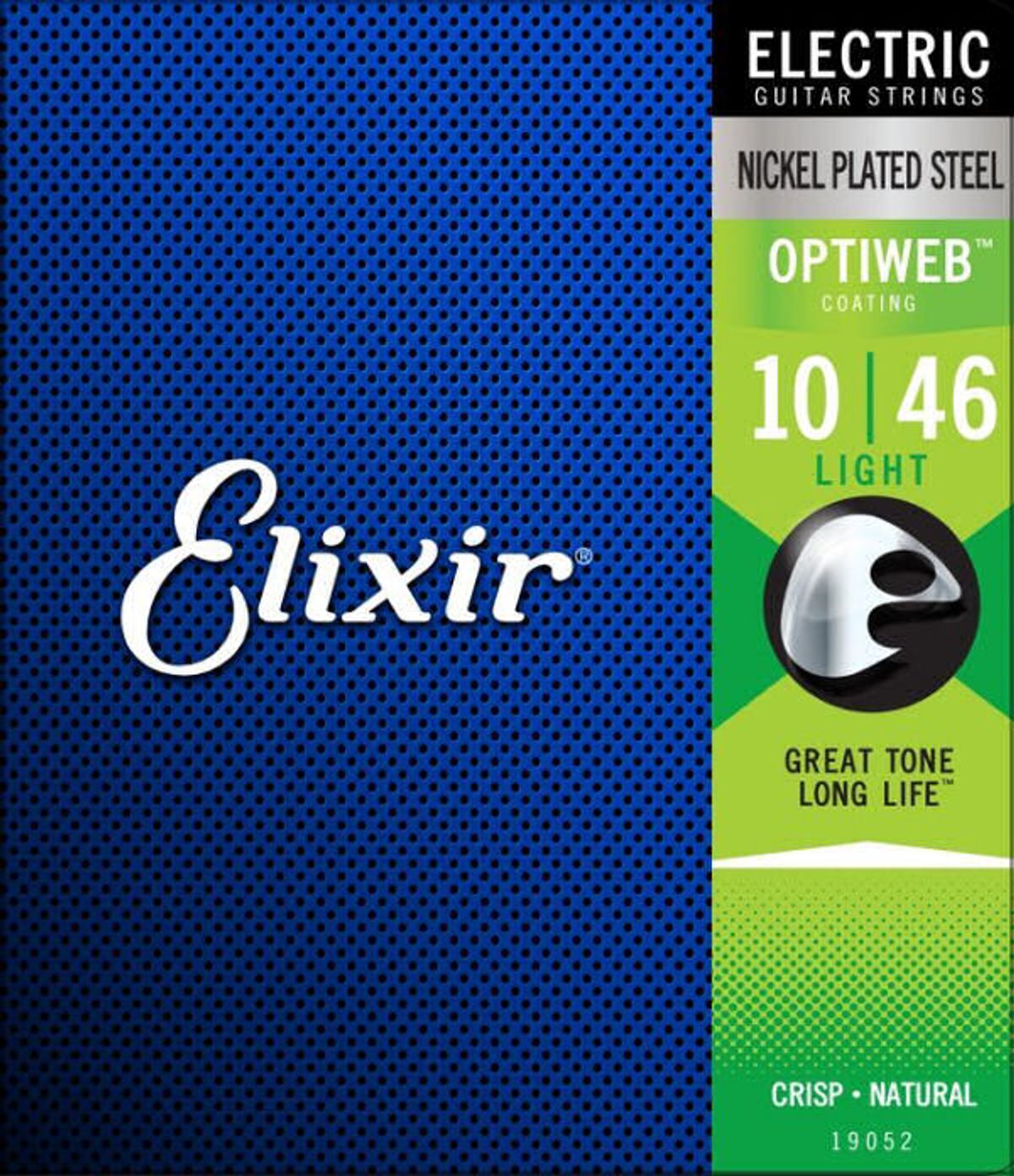 Elixir electric guitar strings nickel plated steel optiweb coating 10/46 light