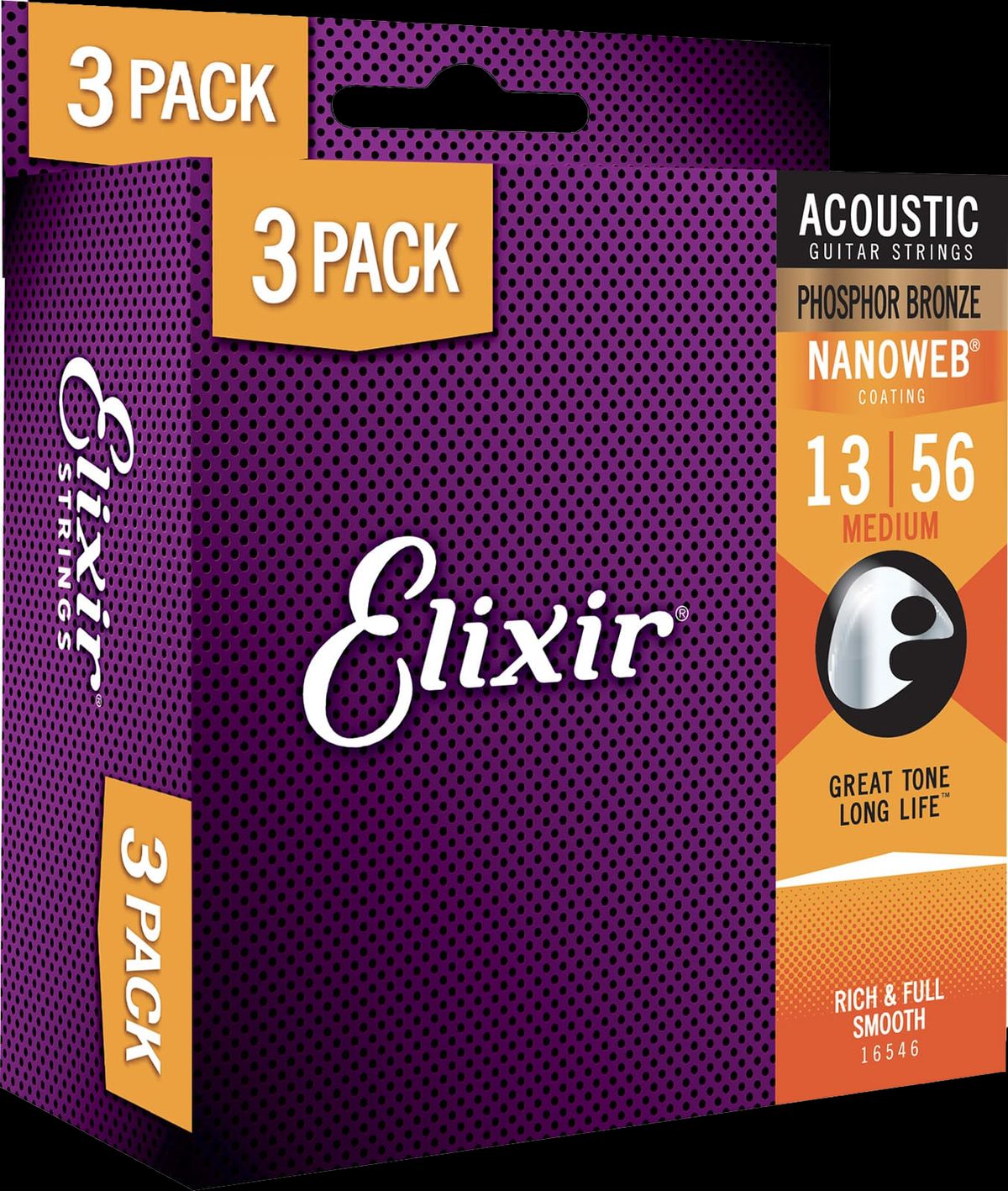 Elixir Nanoweb 16546 13-56 Medium 3 pack