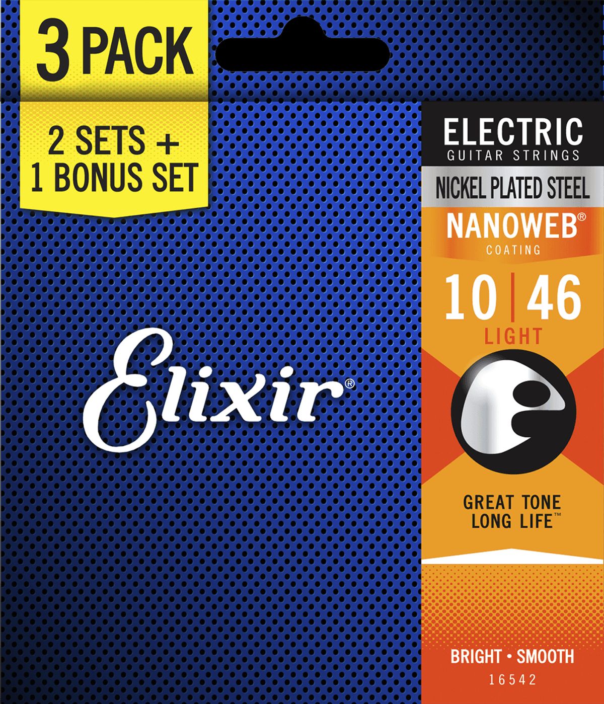 Elixir Nanoweb 3 PACK 16542 10-46 Light