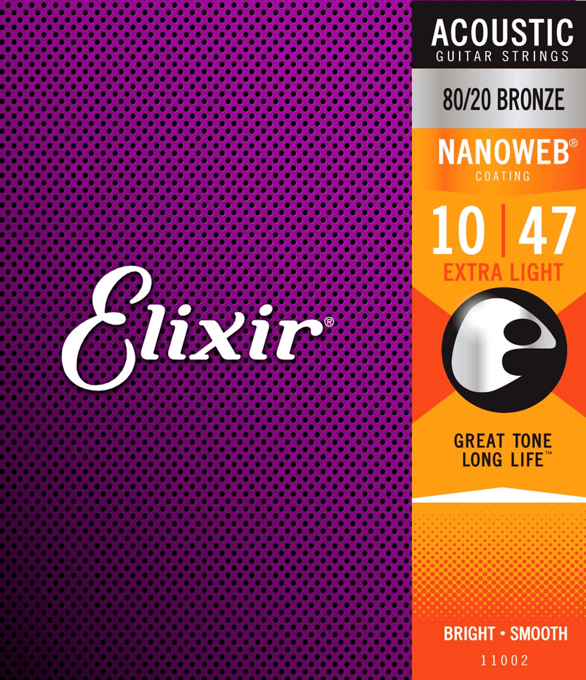 Elixir Nanoweb Bronze 80/20 - Western-strenge 010-047 Extra Light