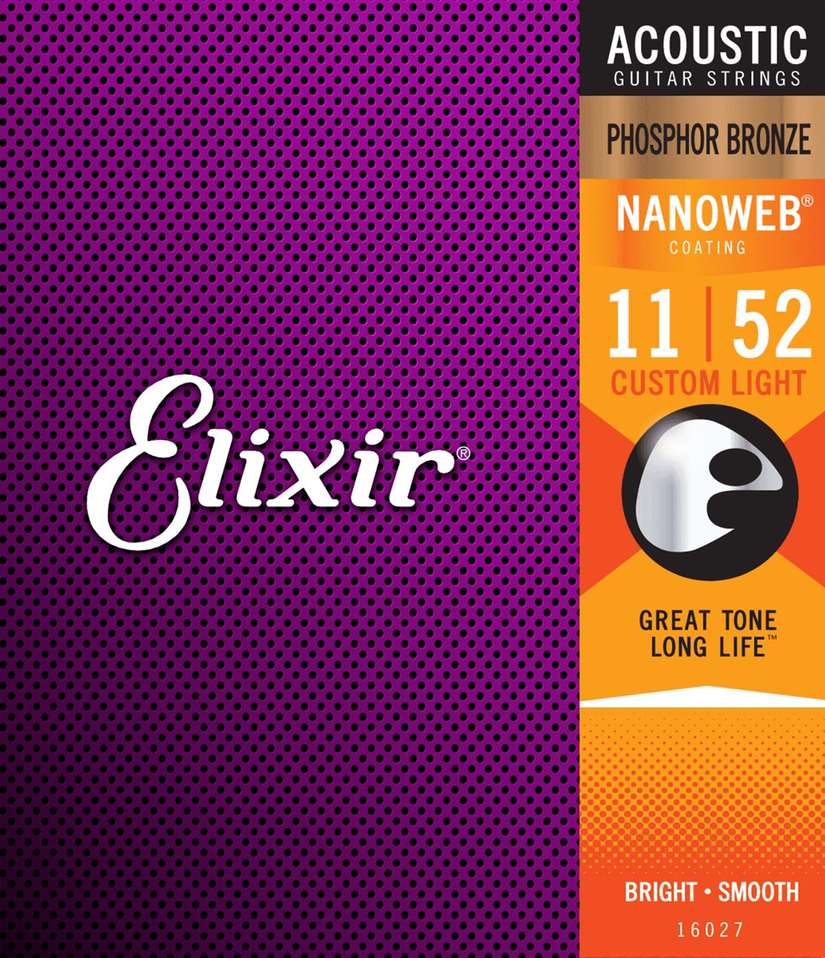 Elixir Nanoweb Phosphor Bronze - Western-strenge 011-052 Custom Light