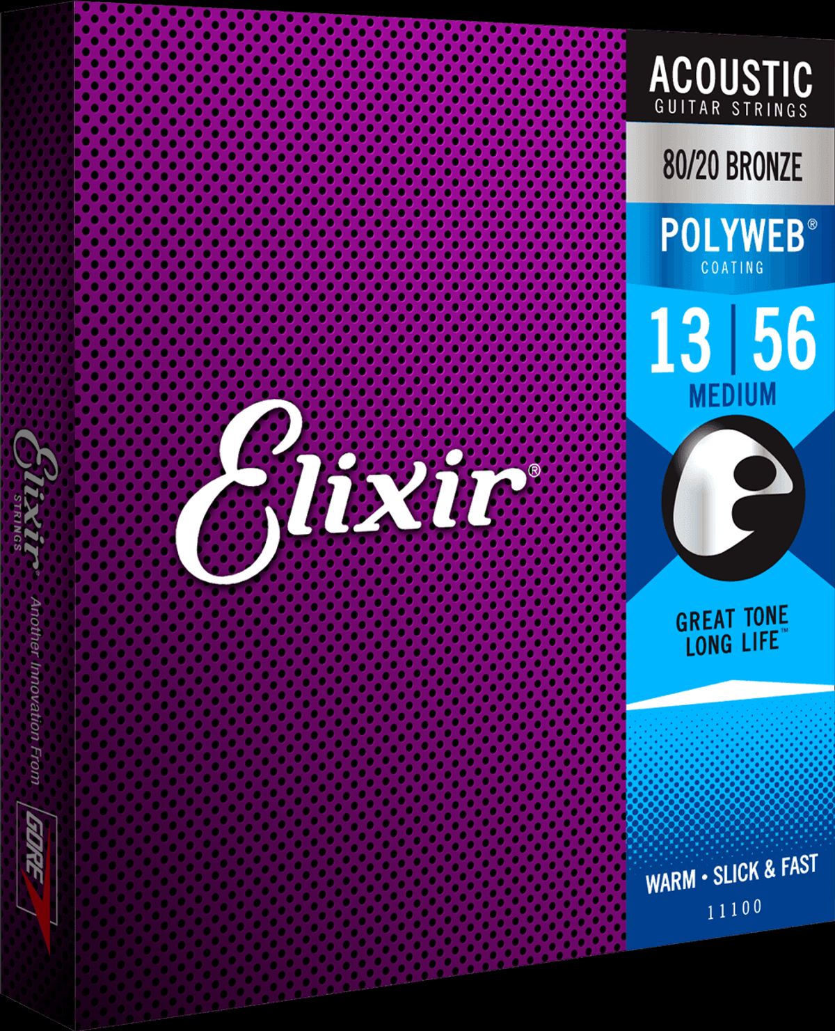 Elixir Polyweb Bronze 80/20 Guitarstrenge (Medium, 13-56)