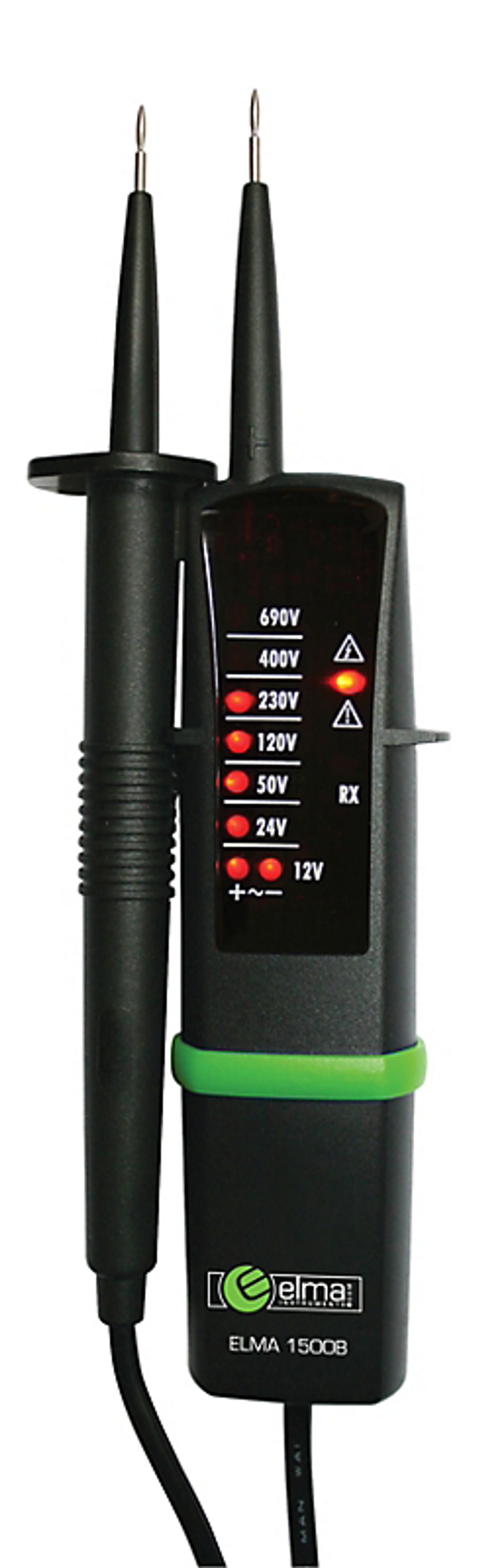 Elma spændingstester 1500B Spændingstest 12-690V AC/DC gennemgangstest & polsøger