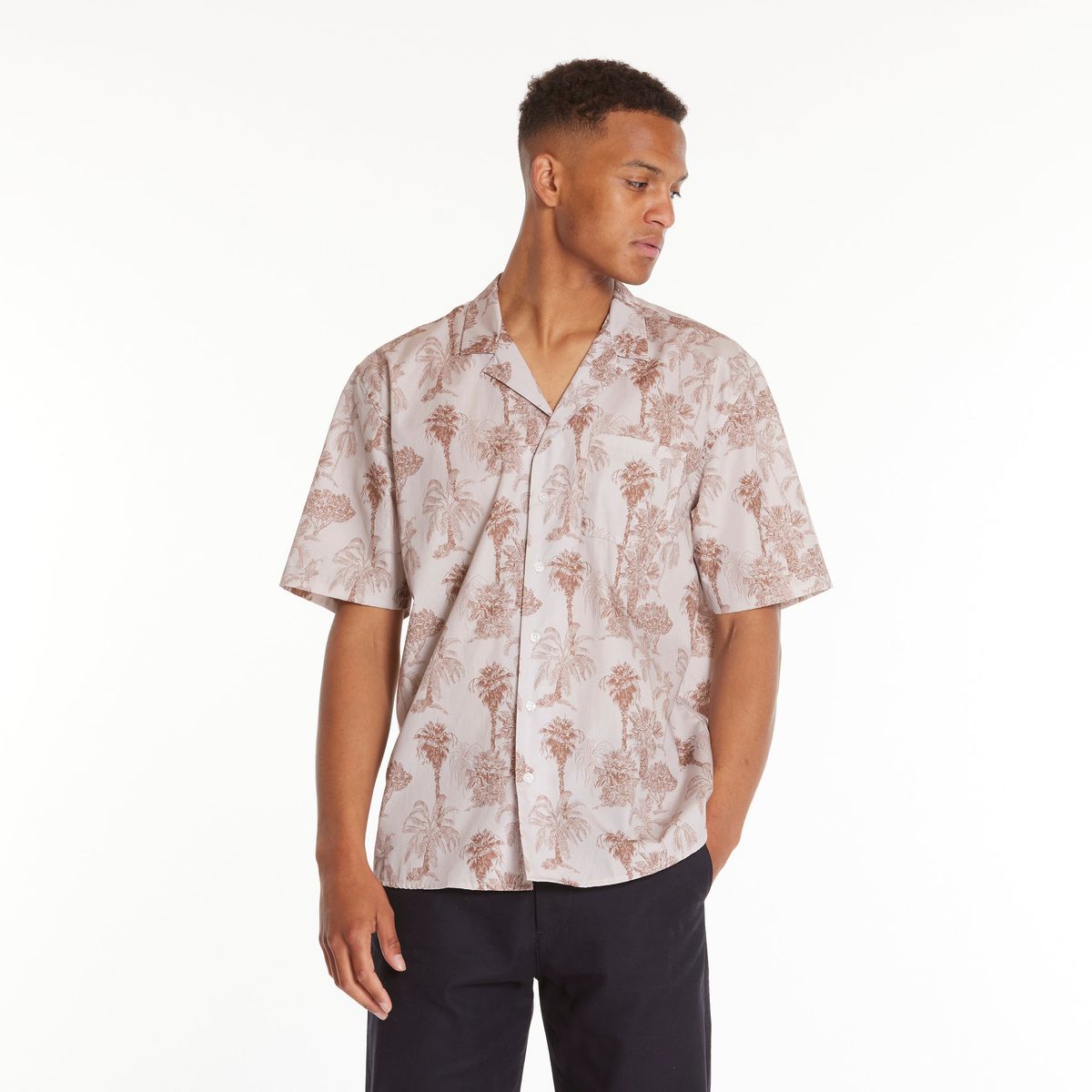 Elmer Palm SS Shirt - Honesty - L