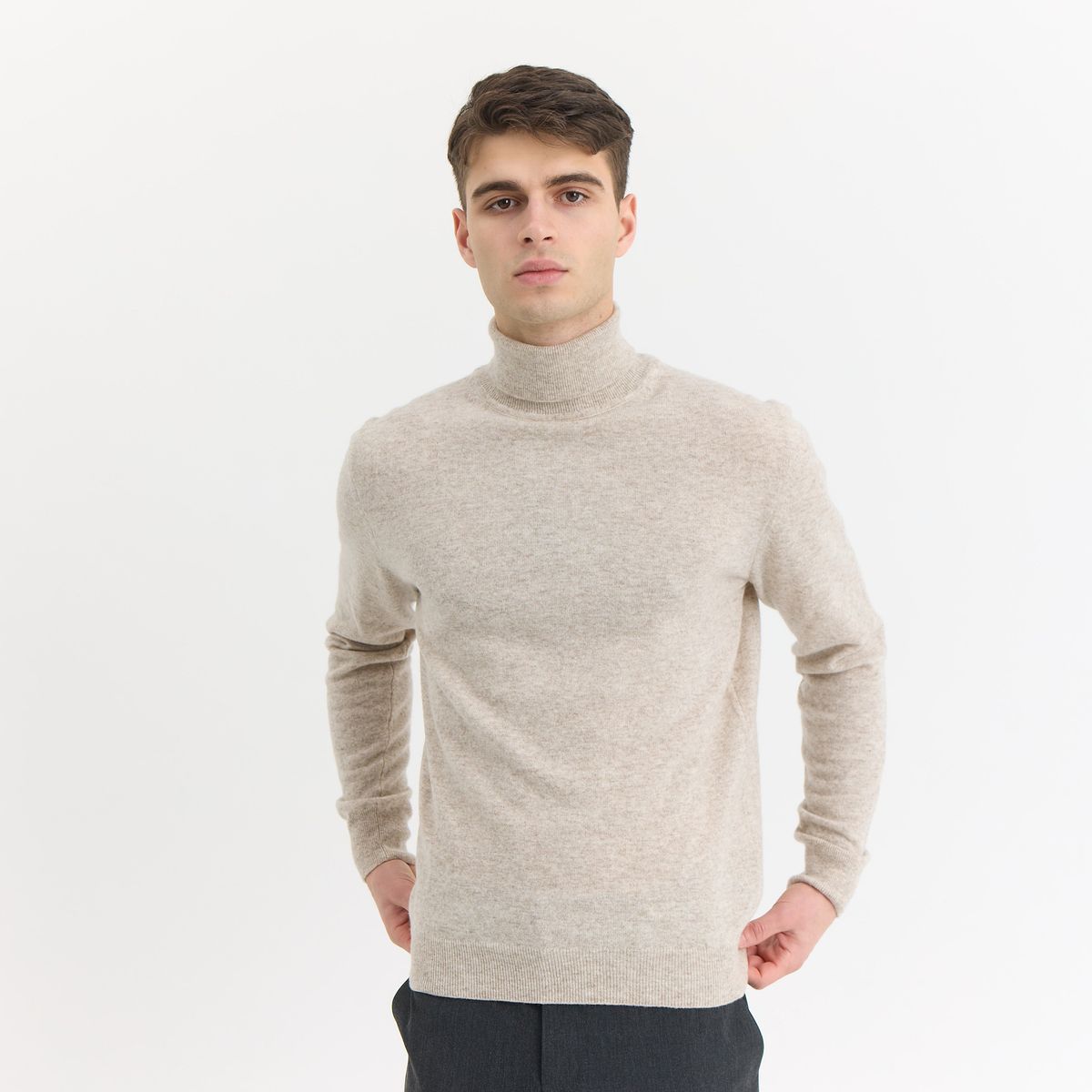 Elmo Wool Knit Rollneck - Ecru - M