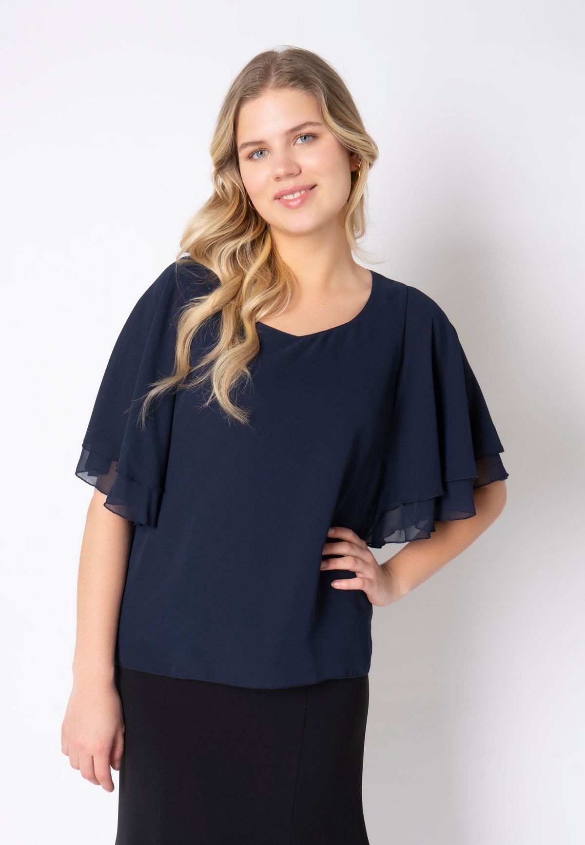 Elnobel - Navy - Bluse - 36