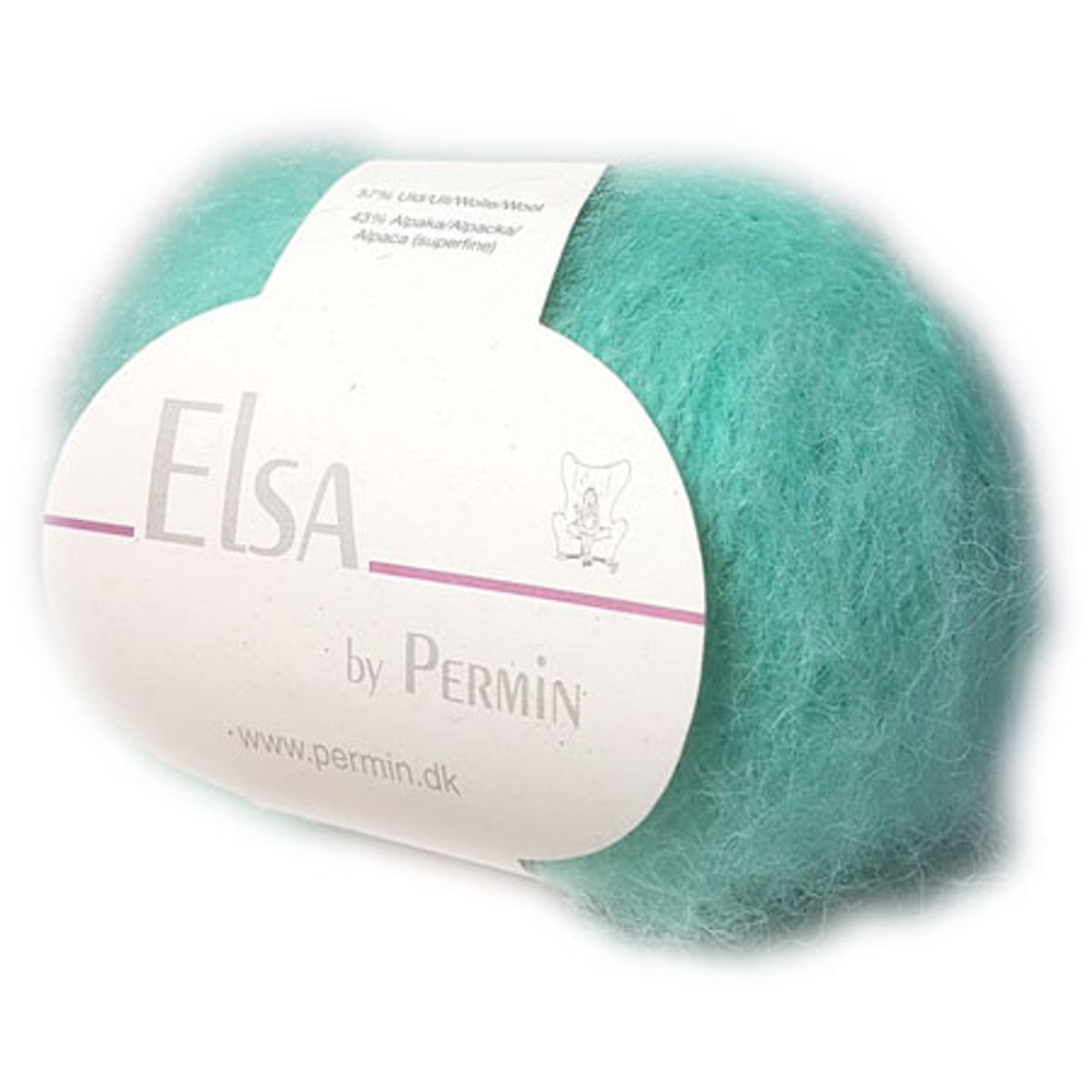 Elsa By Permin - Alpaca uld & Børstet Uldgarn - Fv 880711 Pastel Grøn