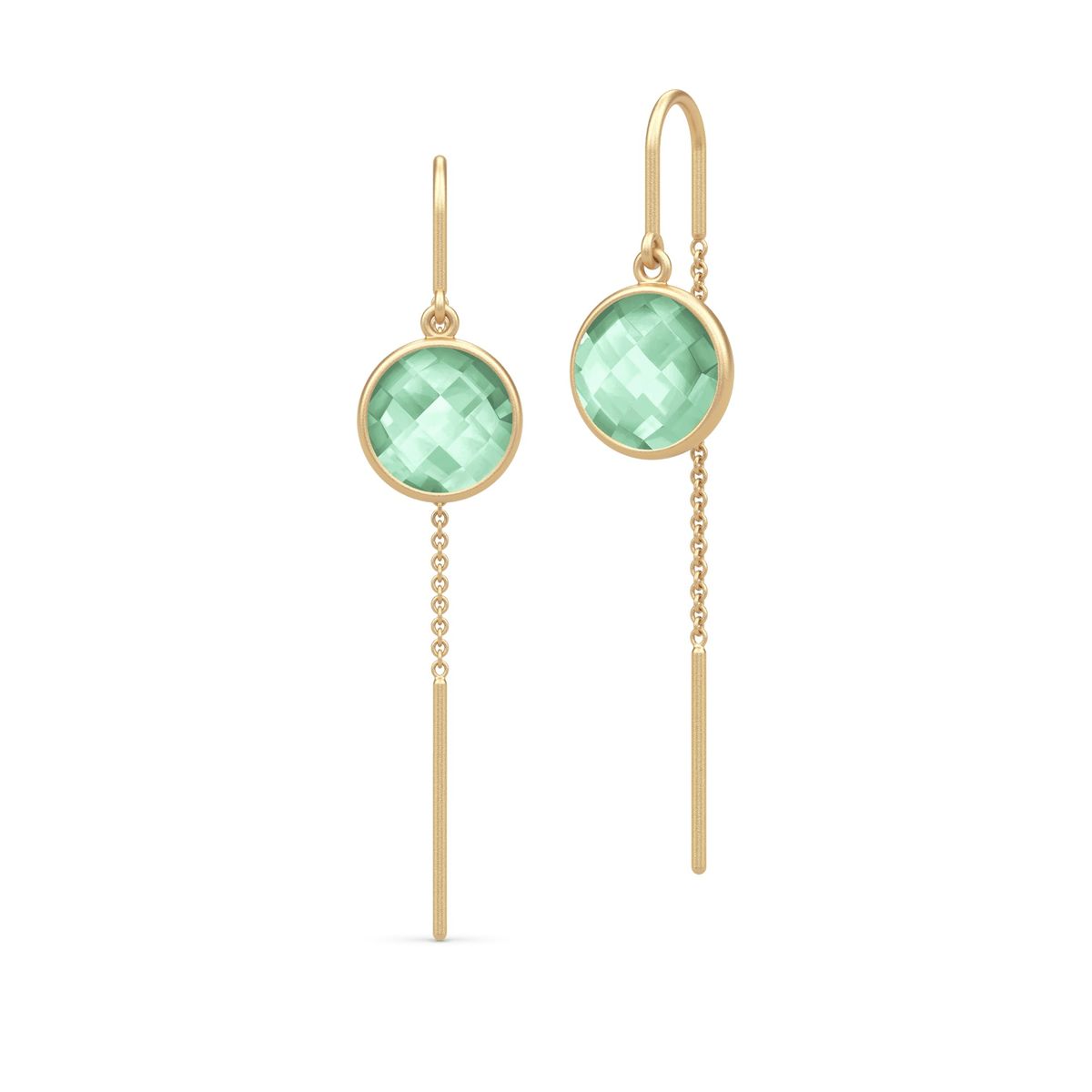 Elsa Earrings Green Amethyst