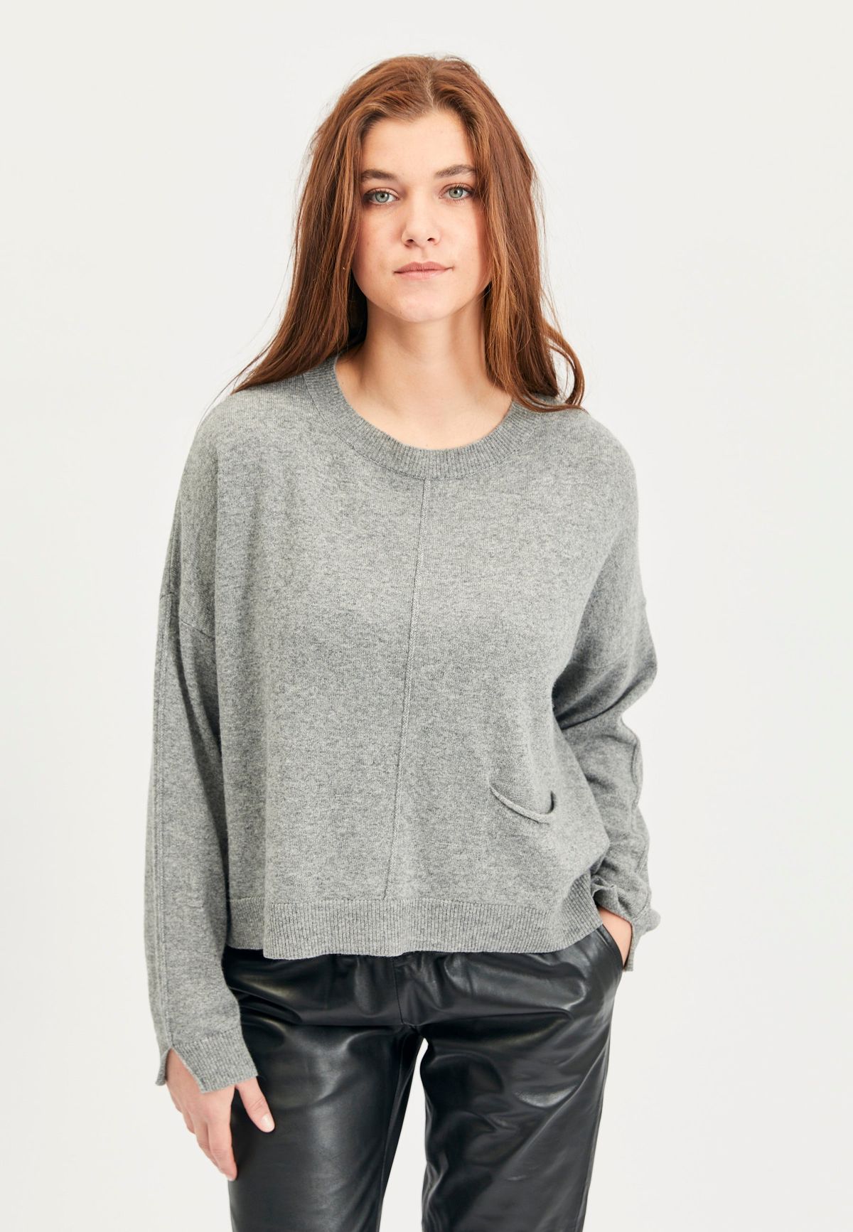 Else - Grey Melange - Bluse - S/m