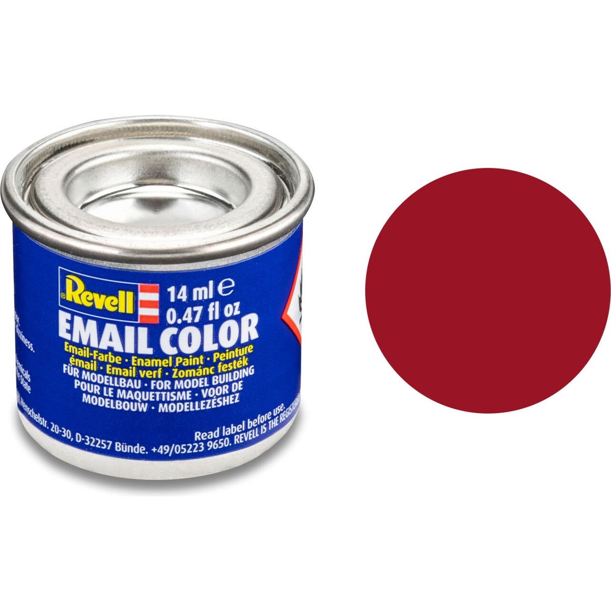 Emalje Maling Til Hobby - Revell - Carmine Red Mat 14 Ml