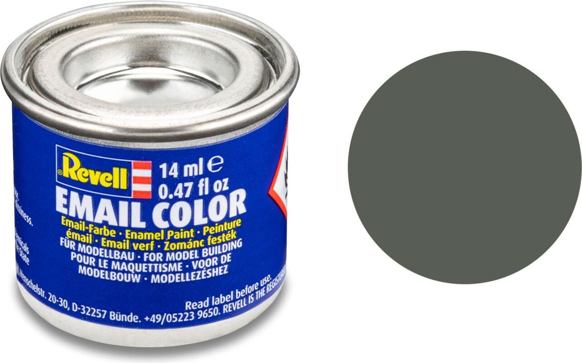 Emalje Maling Til Hobby - Revell - Greenish Grey Mat 14 Ml