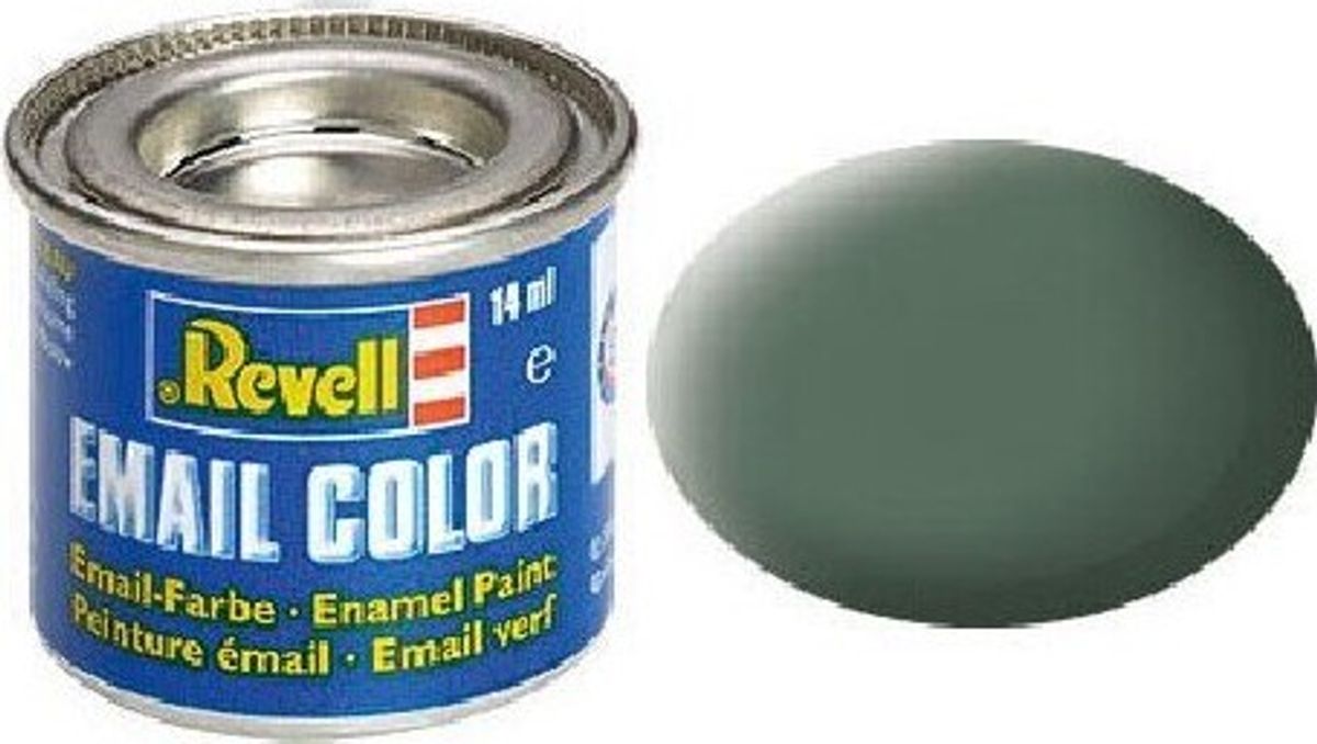 Emalje Maling Til Hobby - Revell - Greenish Grey Mat 14 Ml