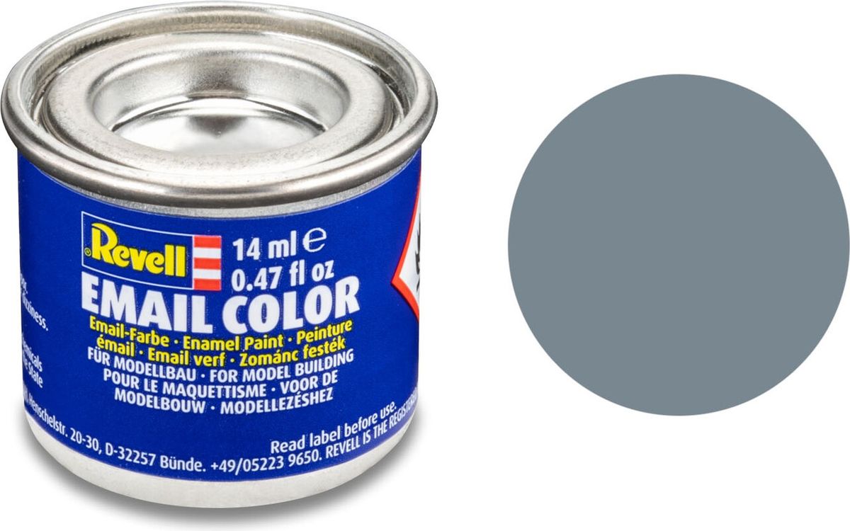 Emalje Maling Til Hobby - Revell - Grey Mat 14 Ml