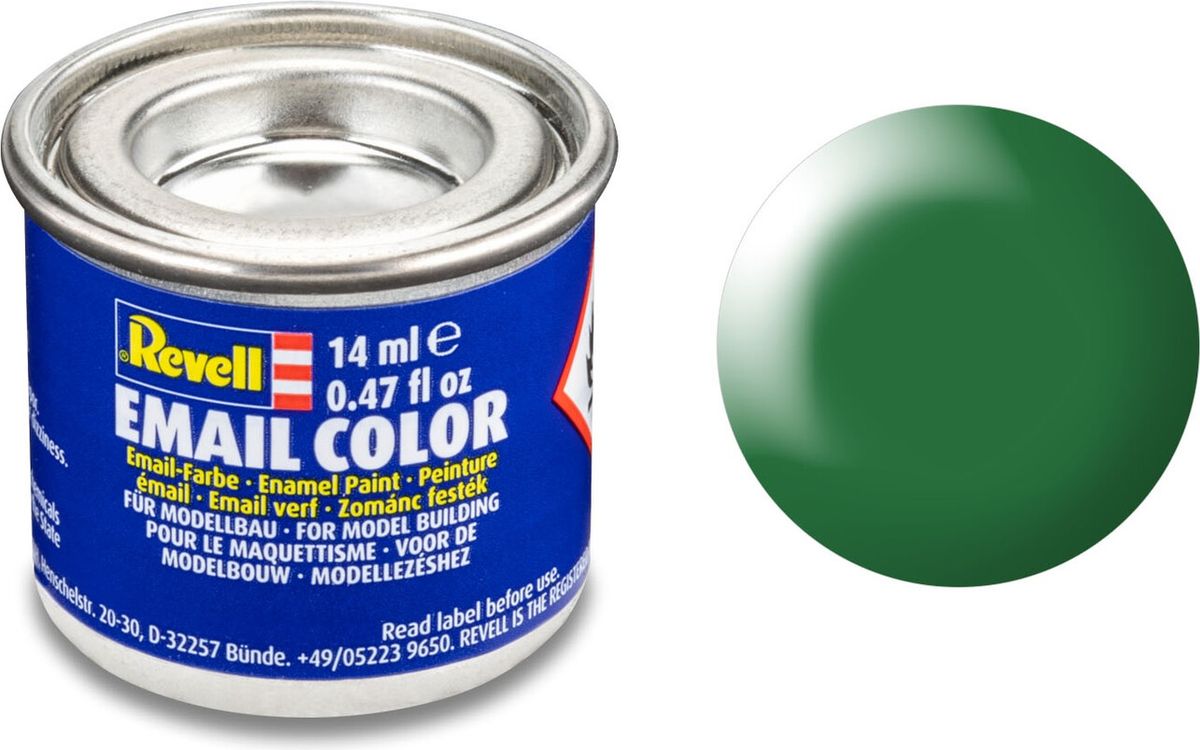 Emalje Maling Til Hobby - Revell - Leaf Green Silk 14 Ml